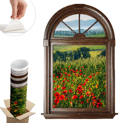 Fototapet fereastră 3d 41x60 Peisaj pitoresc