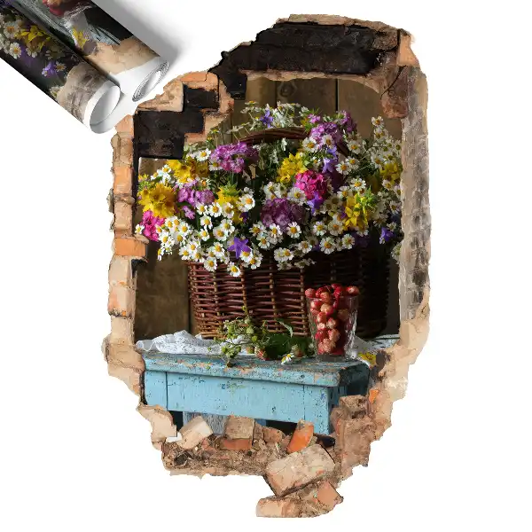 Sticker gaură 3D 40x60 Farmecul rustic