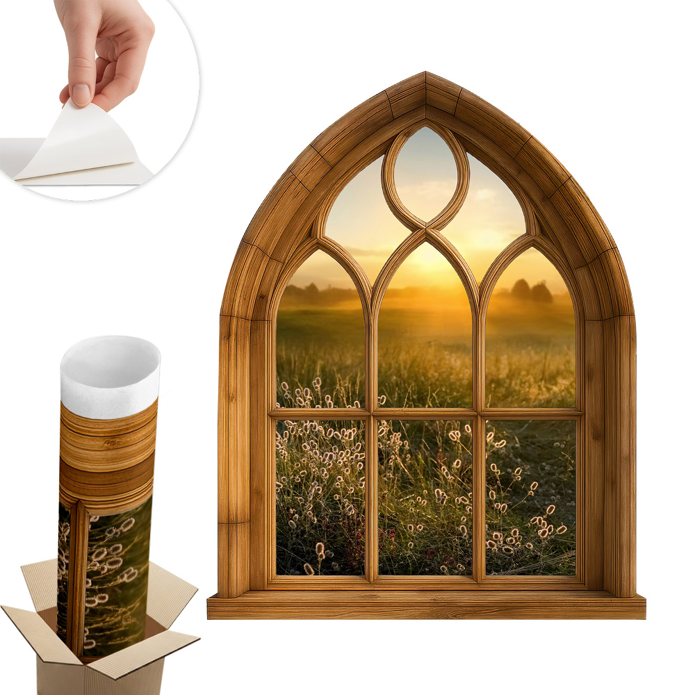 Fototapet fereastră 3d 48x60 Peisaj de fereastră