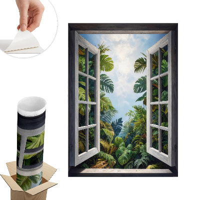 Fototapet fereastră 3d 43x60 Vedere exotică