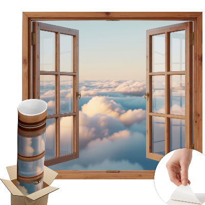 Fototapet fereastră 3d 60x56 Norii cerului
