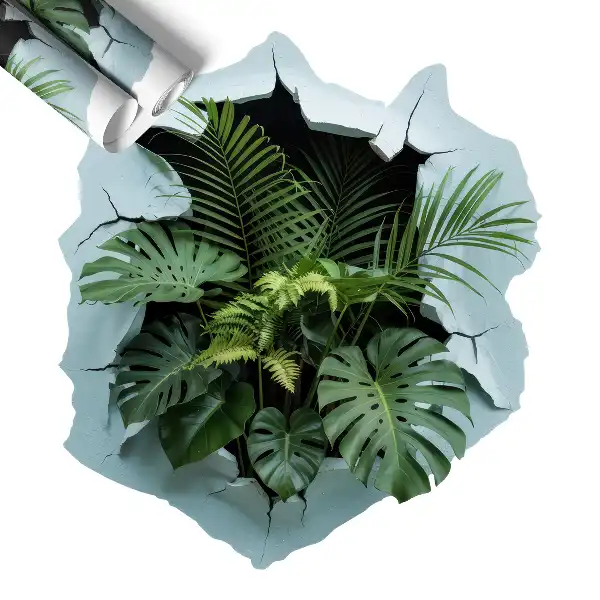 Sticker gaură 3D 72x80 Explozie la o plantă