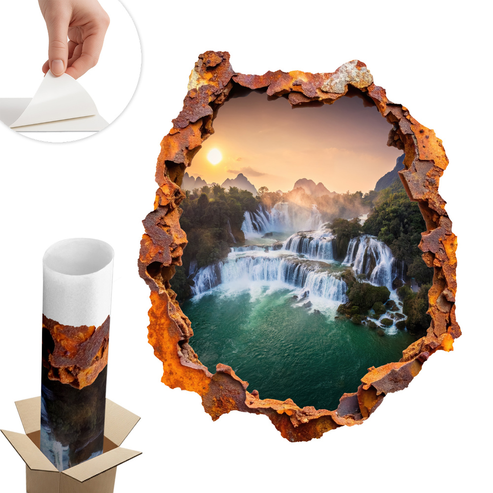 Sticker gaură 3D 66x80 Panoramă naturală