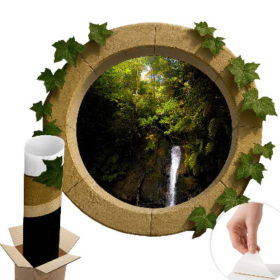 Fototapet fereastră 3d 80x70 Peisaj verde