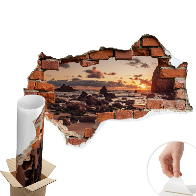 Sticker gaură 3D 80x54 Coasta Viselor