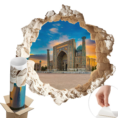 Sticker gaură 3D 80x79 Descoperire arhitecturală