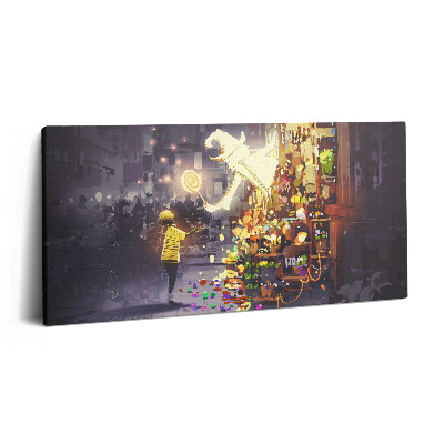 Tablou tipărite pe pânză 100x50 Ilustrație a unui basm magic