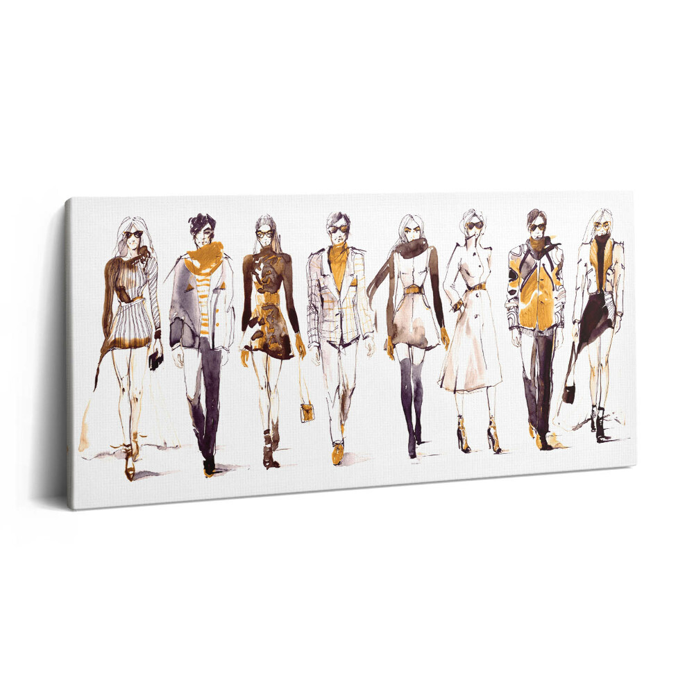 Tablou tipărite pe pânză 100x50 Ilustrație pentru prezentarea de modă pentru femei și bărbați