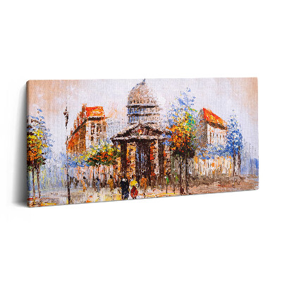 Tablou tipărite pe pânză 100x50 Pictură - colorată harababură artistică urbană