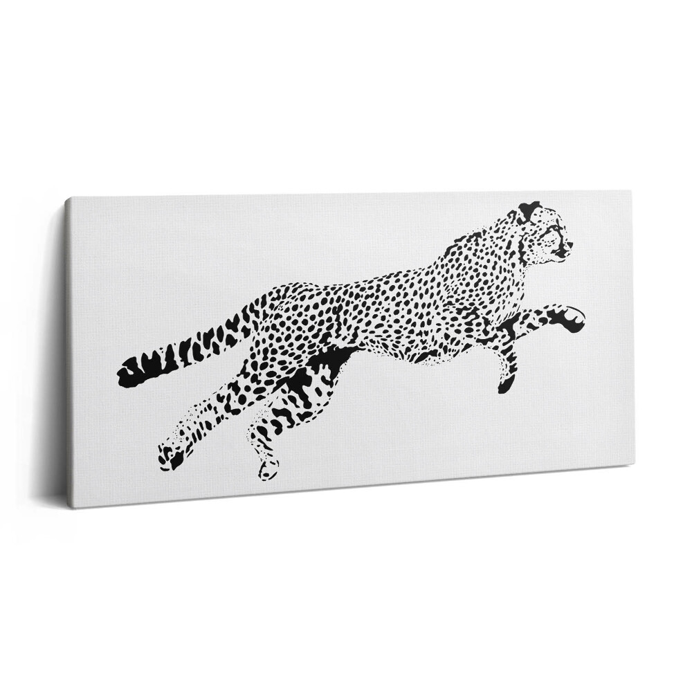 Tablou tipărite pe pânză 100x50 Siluetă de panteră