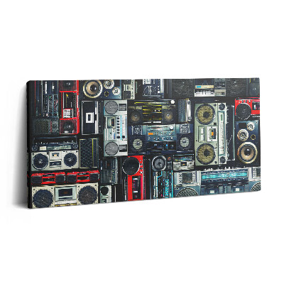 Tablou tipărite pe pânză 100x50 Muzică - Boombox vintage