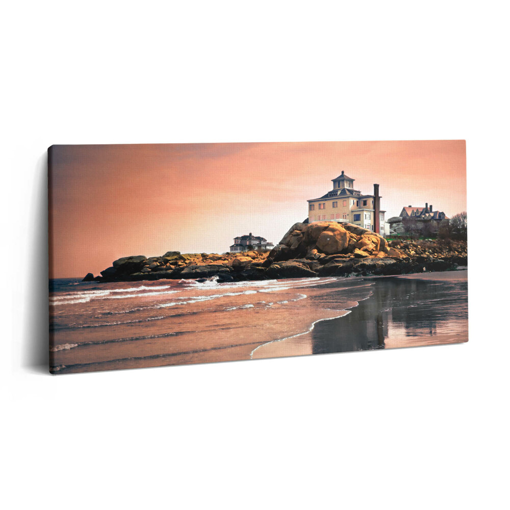 Tablou tipărite pe pânză 100x50 Cabana lui Sherman de pe malul mării