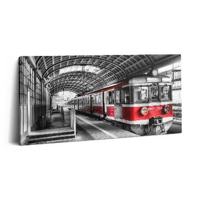 Tablou tipărite pe pânză 100x50 Vechea platformă de cale ferată