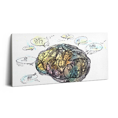 Tablou tipărite pe pânză 100x50 Reprezentarea artistică a creierului