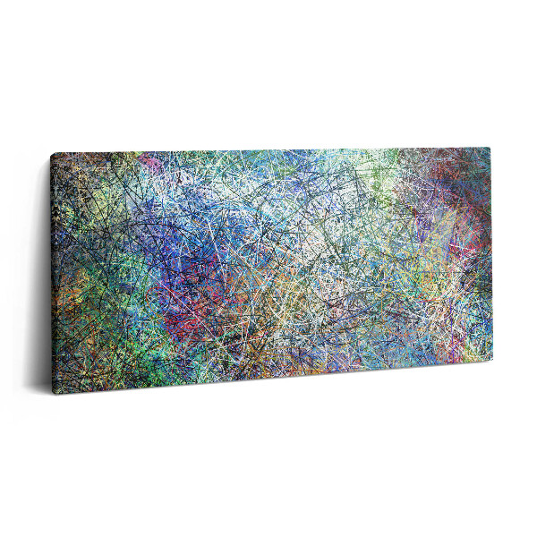 Tablou tipărite pe pânză 100x50 Abstracție expresivă a liniilor colorate