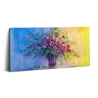 Tablou tipărite pe pânză 100x50 Flori într-o vază