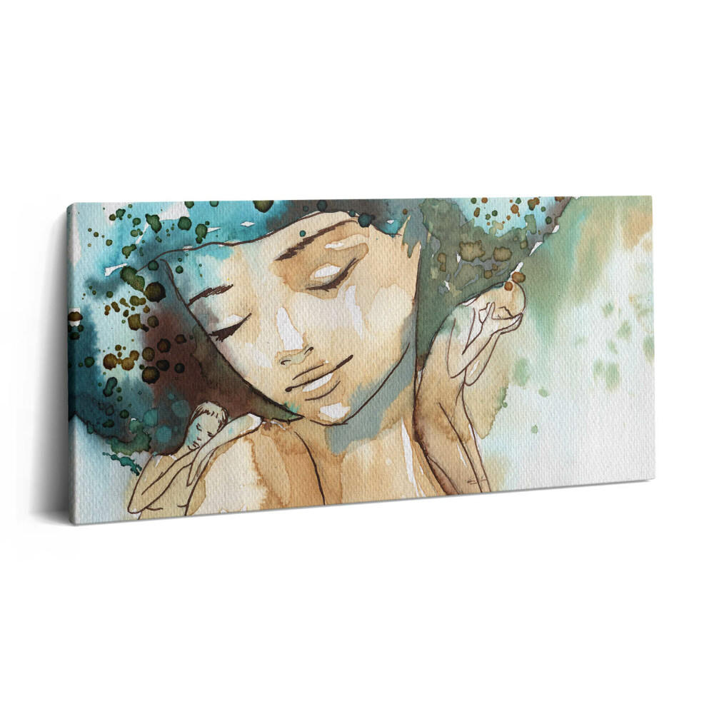 Tablou tipărite pe pânză 100x50 Femeie abstractă