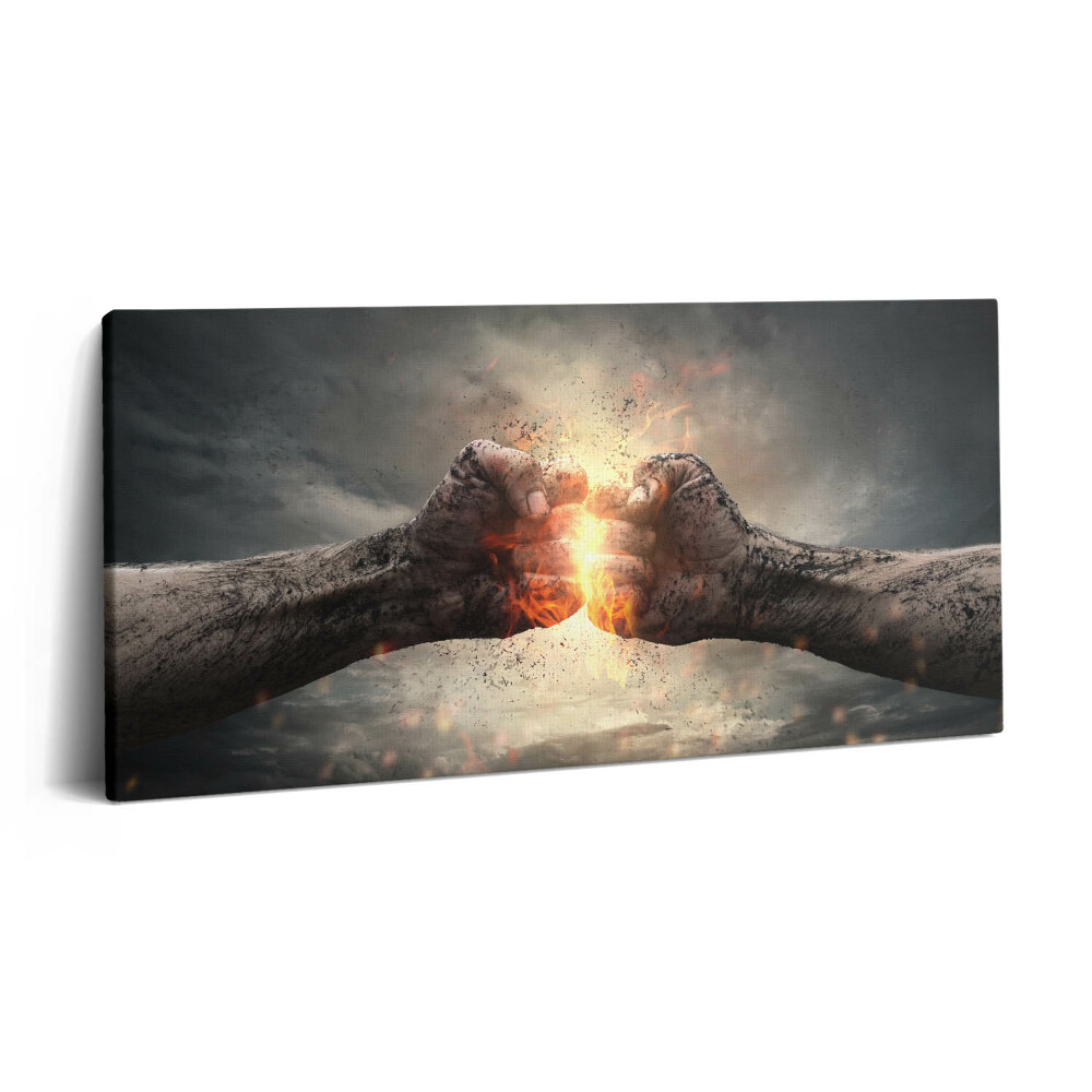 Tablou tipărite pe pânză 100x50 Puterea și tăria pumnului