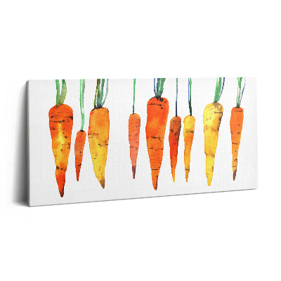 Tablou tipărite pe pânză 100x50 Ilustrație în acuarelă a morcovului