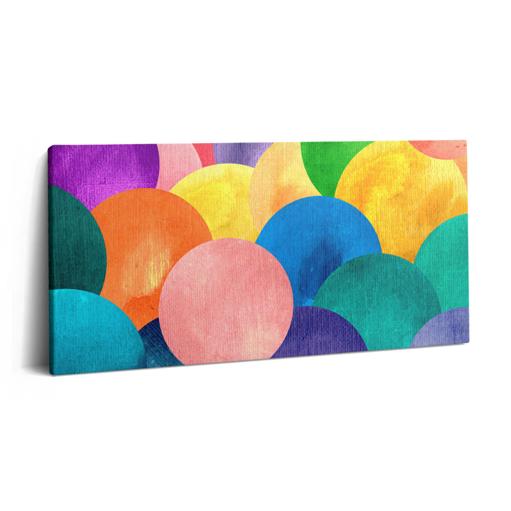 Tablou tipărite pe pânză 100x50 Cercuri abstracte