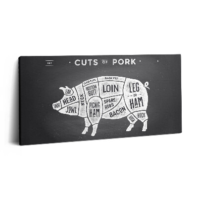Tablou tipărite pe pânză 100x50 Poster cu porc - măcelar de porci