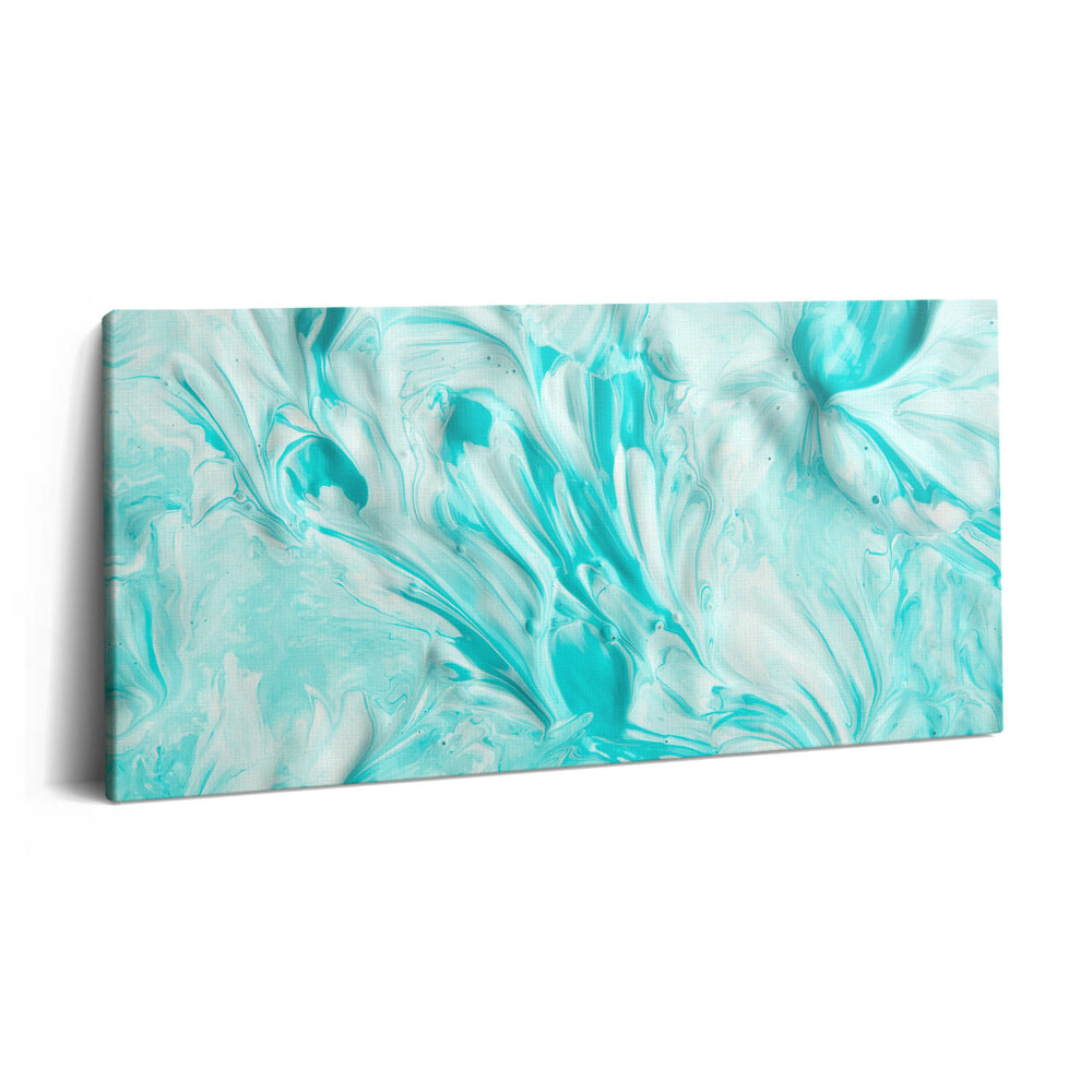 Tablou tipărite pe pânză 100x50 Tapet albastru abstract