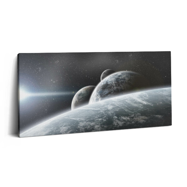 Tablou tipărite pe pânză 100x50 Spațiu și planete