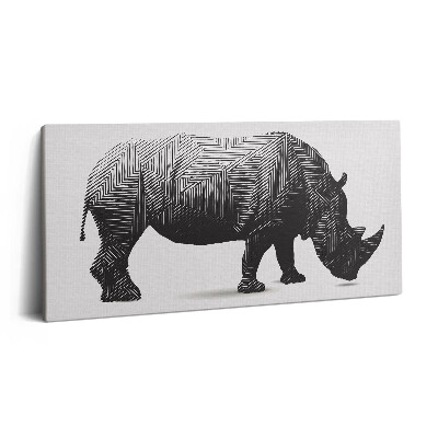 Tablou tipărite pe pânză 100x50 Linia de artă Rhino