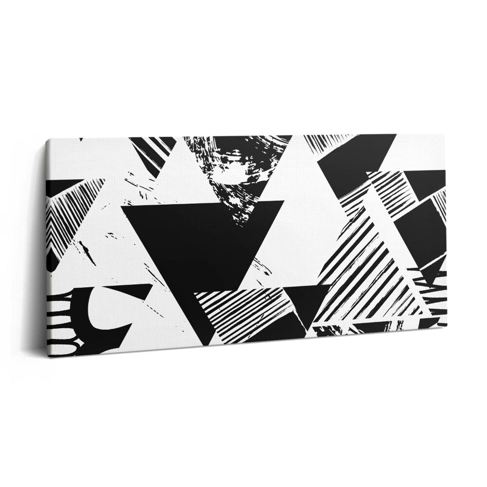 Tablou tipărite pe pânză 100x50 Triunghiuri cu model geometric abstract