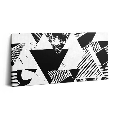Tablou tipărite pe pânză 100x50 Triunghiuri cu model geometric abstract
