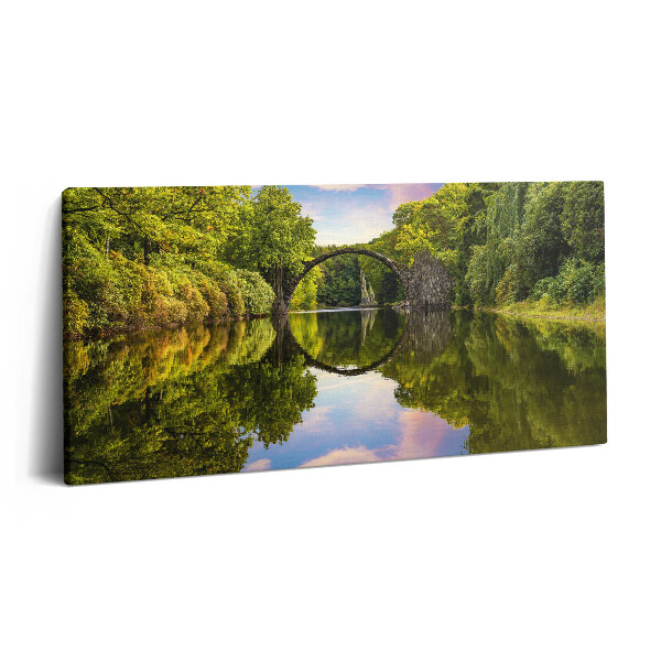 Tablou tipărite pe pânză 100x50 Pod în Parcul Kromlau, Germania