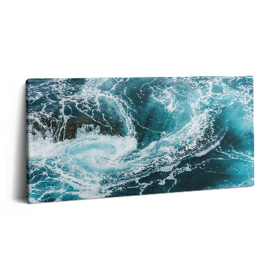 Tablou tipărite pe pânză 100x50 Valuri spumoase învolburate