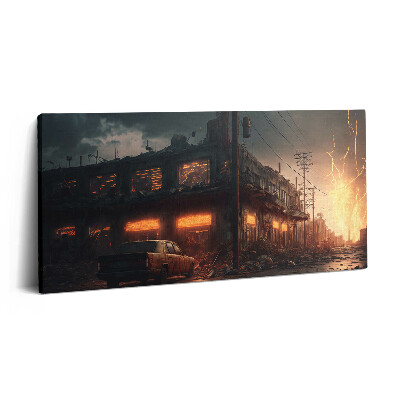 Tablou tipărite pe pânză 100x50 Clădire apocaliptică