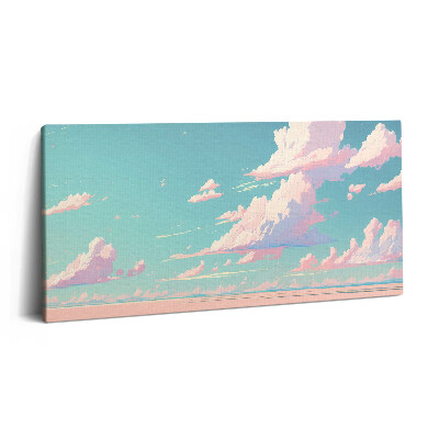 Tablou tipărite pe pânză 100x50 Culoarea pastelată a cerului