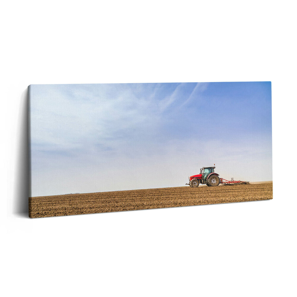 Tablou tipărite pe pânză 100x50 Fermier pe un tractor
