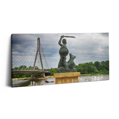 Tablou tipărite pe pânză 100x50 Monumentul Sirenei din Varșovia