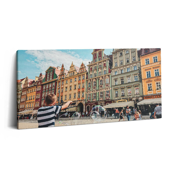 Tablou tipărite pe pânză 100x50 Piața Centrală din Wrocław