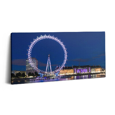 Tablou tipărite pe pânză 100x50 London Eye Roata Ferris din Londra