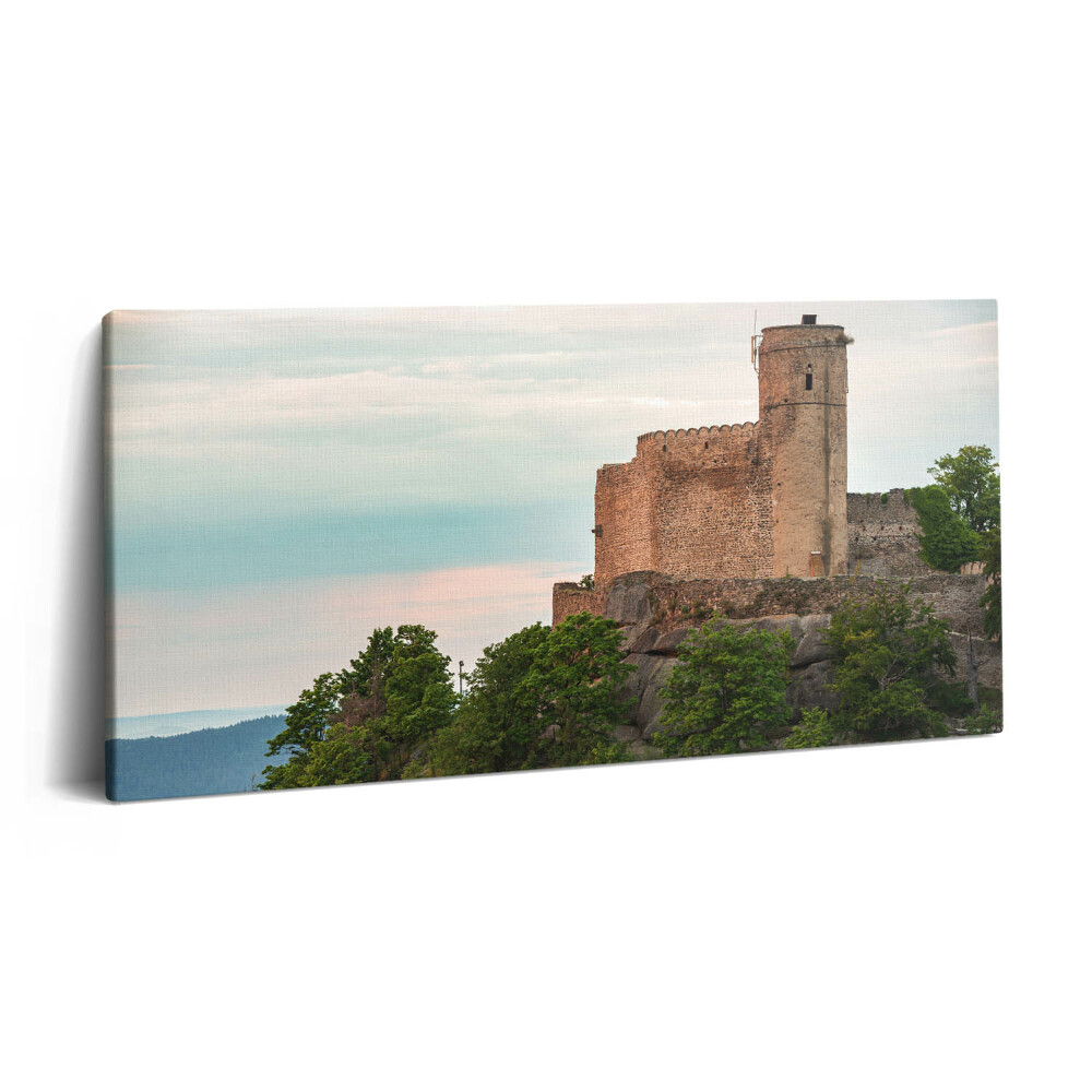 Tablou tipărite pe pânză 100x50 Castelul Chojnik din Jelenia Gora