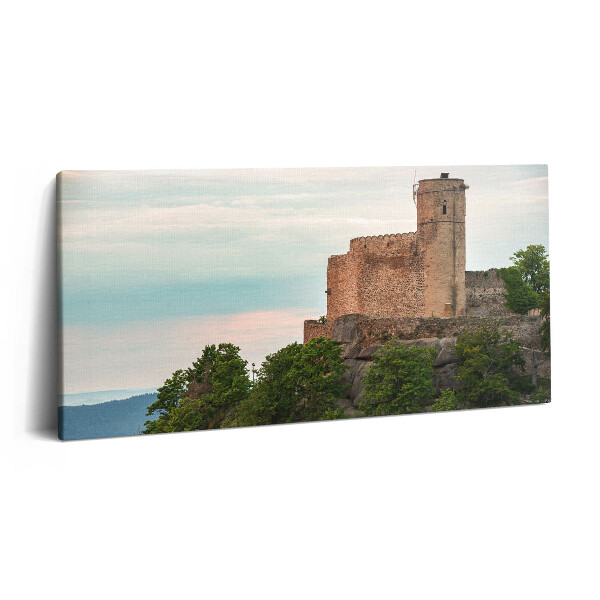 Tablou tipărite pe pânză 100x50 Castelul Chojnik din Jelenia Gora