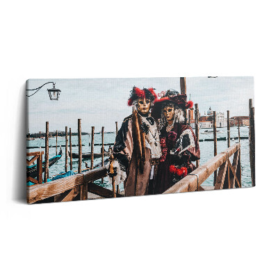 Tablou tipărite pe pânză 100x50 Carnavalul din Veneția
