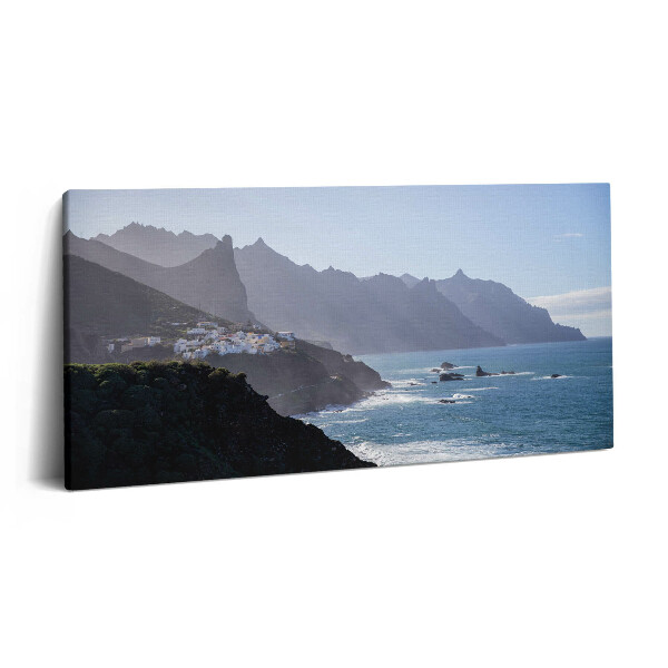 Tablou tipărite pe pânză 100x50 Vedere la munte lângă ocean