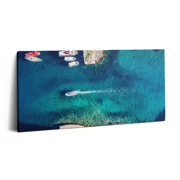 Tablou tipărite pe pânză 100x50 Bărci pe mare