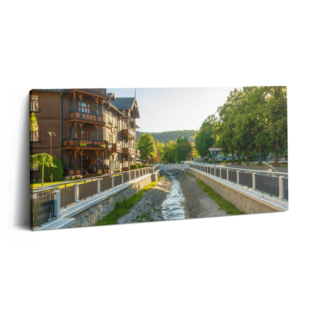 Tablou tipărite pe pânză 100x50 Krynica Zdrój în Munții Beskid