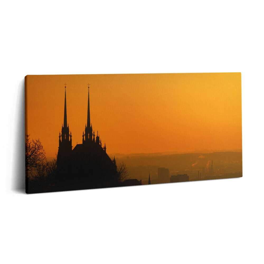 Tablou tipărite pe pânză 100x50 Vedere a Catedralei din Brno