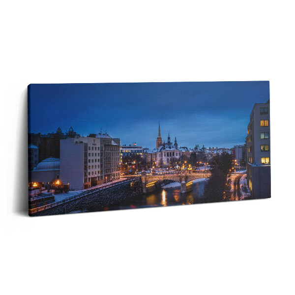 Tablou tipărite pe pânză 100x50 Panoramă a orașului Pilsen din Republica Cehă