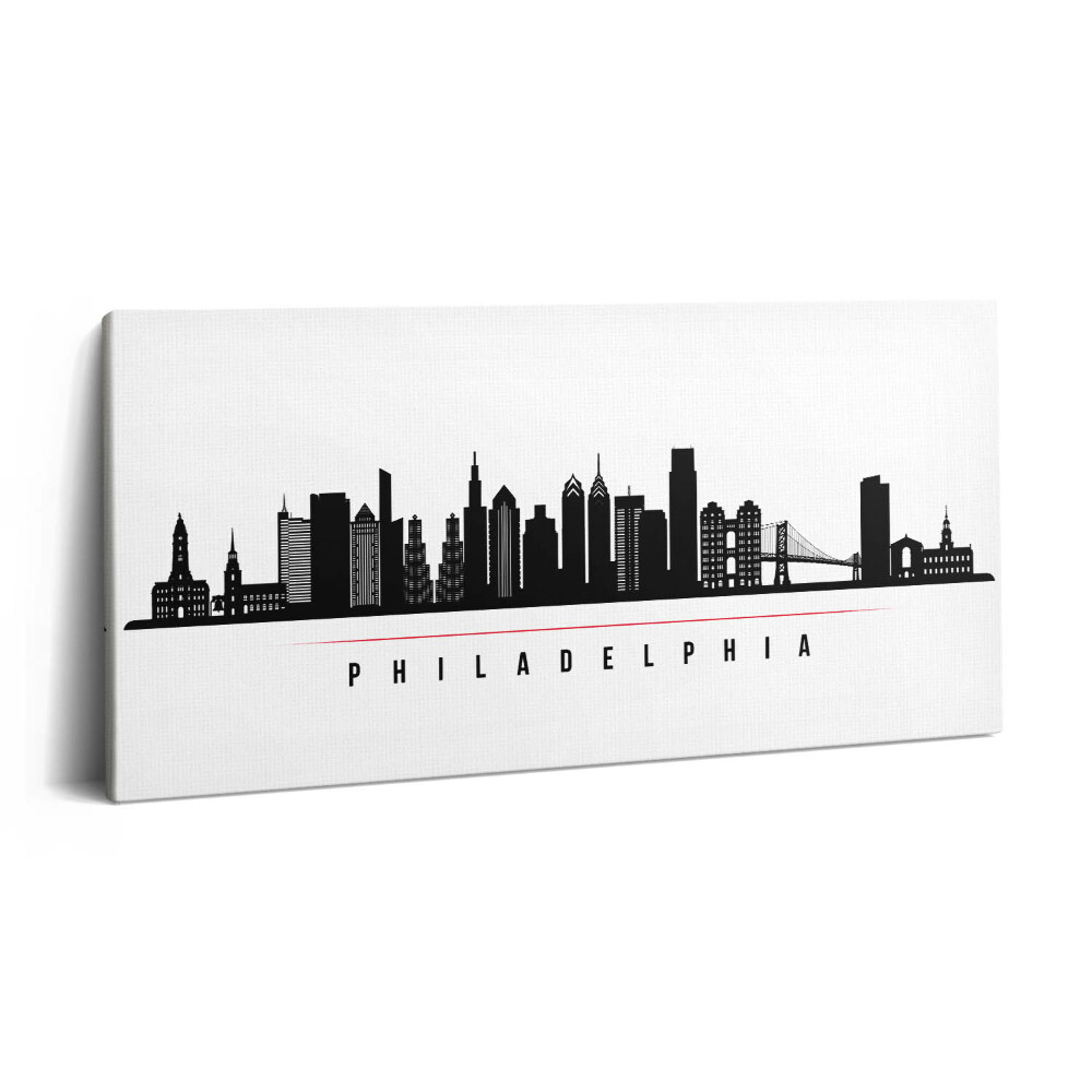 Tablou tipărite pe pânză 100x50 Ilustrație a orașului Philadelphia