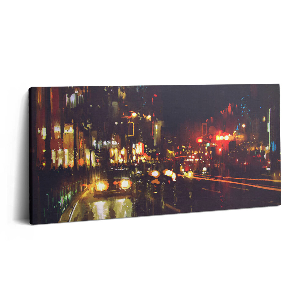 Imprimare tablou canvas 120x60 Oraș pictat încețoșat