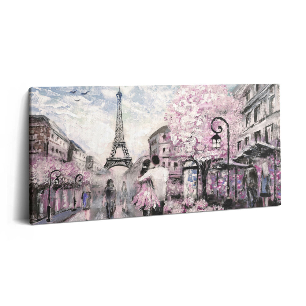 Imprimare tablou canvas 120x60 Paris și Turnul Eiffel