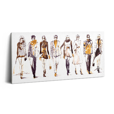 Imprimare tablou canvas 120x60 Ilustrație pentru prezentarea de modă pentru femei și bărbați